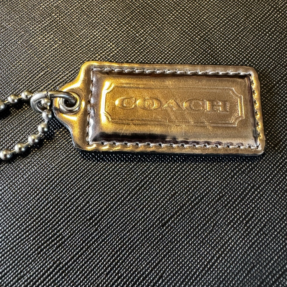 Coach Gunmetal Grey Metalic Tag